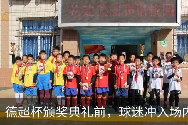 德超杯颁奖典礼前，球迷冲入场内被助教制止